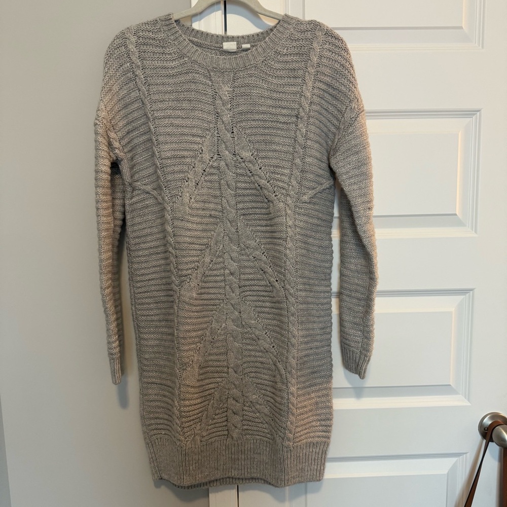 Gap Gray Cable Knit Sweater Dress | Size S